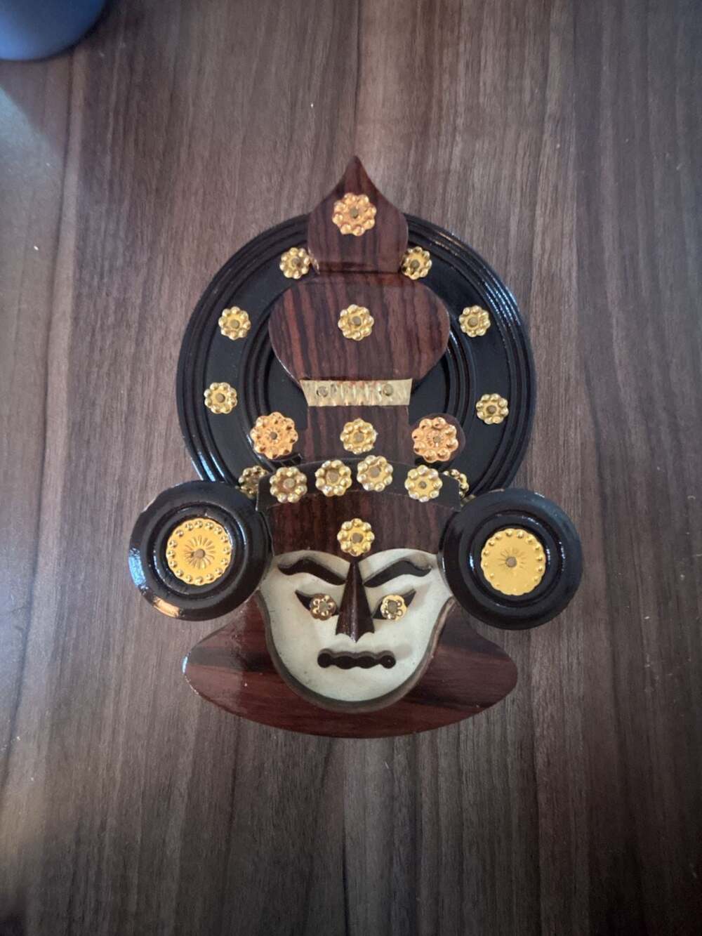 Handcrafted Wooden Kathakali Mask Wall Hanging Decor